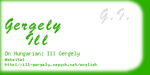 gergely ill business card